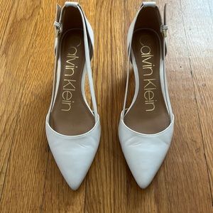 Calvin Klein white pumps